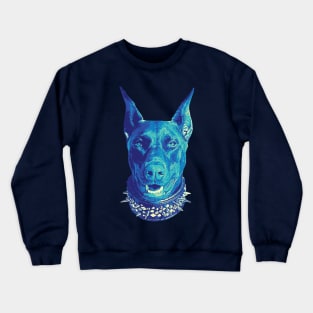 Doberman Cool Blue Tritone Crewneck Sweatshirt